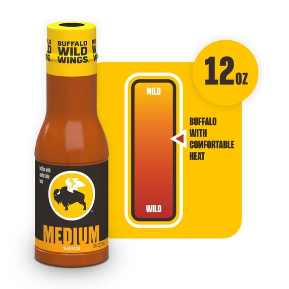 Buffalo Wild Wings Medium Buffalo Sauce and Parmesan Garlic Variety Pack, 20 fl oz each