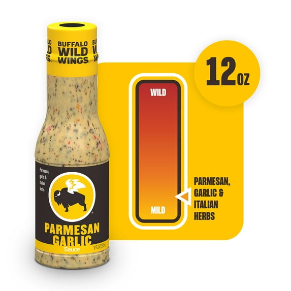 Buffalo Wild Wings Medium Buffalo Sauce and Parmesan Garlic Variety Pack, 20 fl oz each