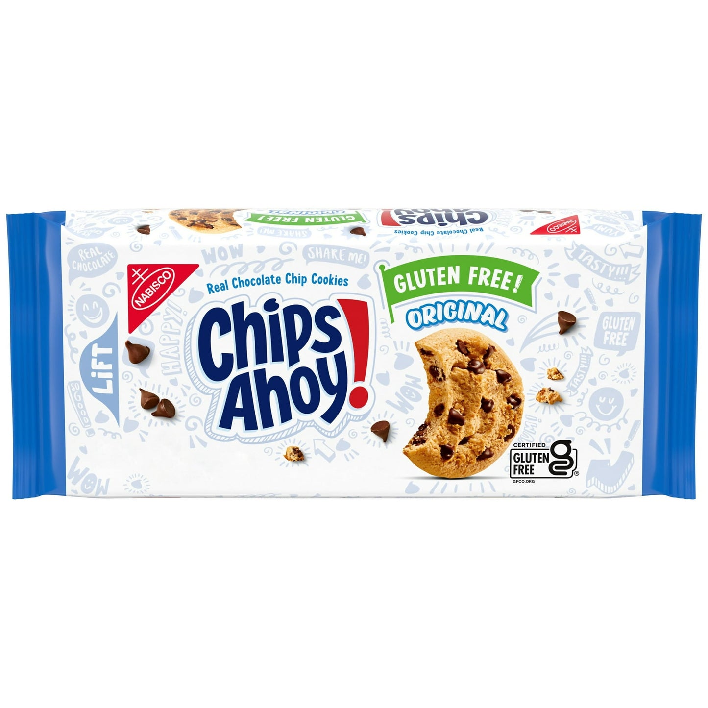 CHIPS AHOY! Original Crunchy Gluten Free Chocolate Chip Cookies, 9.31 oz, Pack of 2