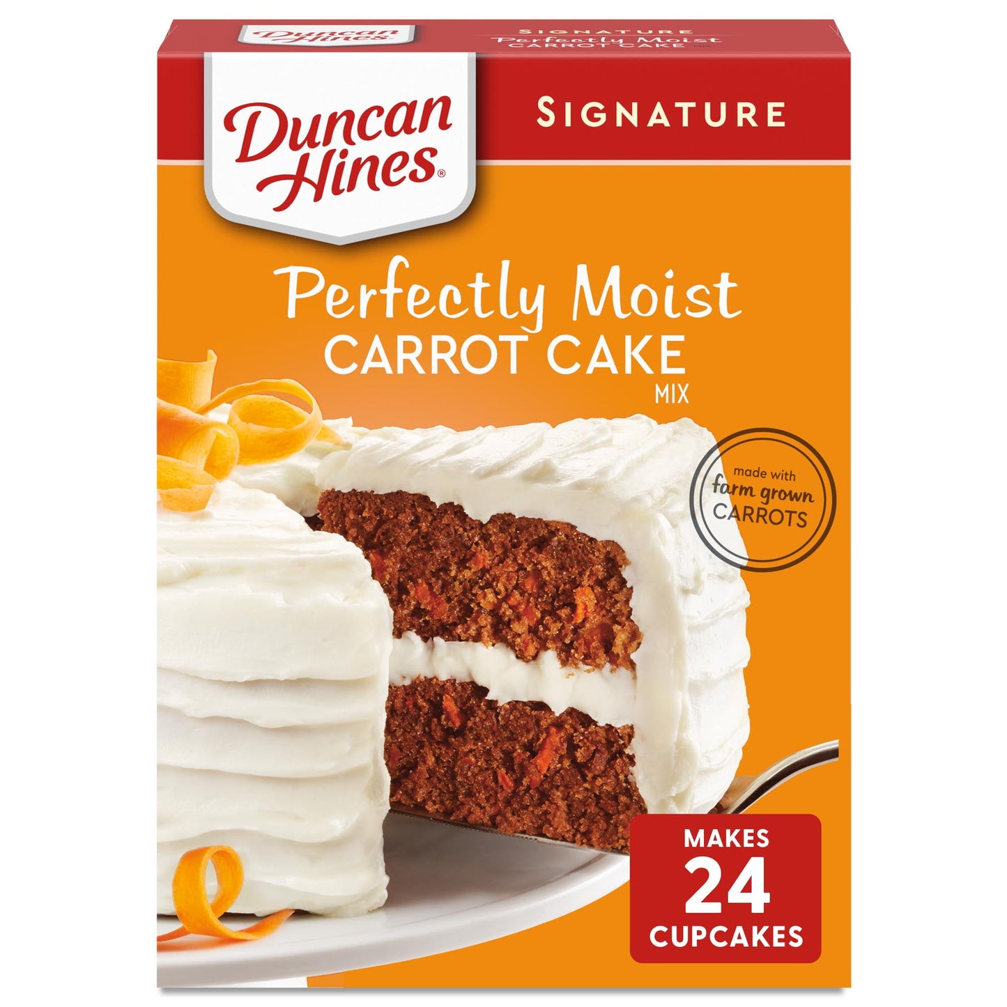 Duncan Hines Signature Perfectly Moist Carrot Cake Mix, 15.25 oz, Pack of 2