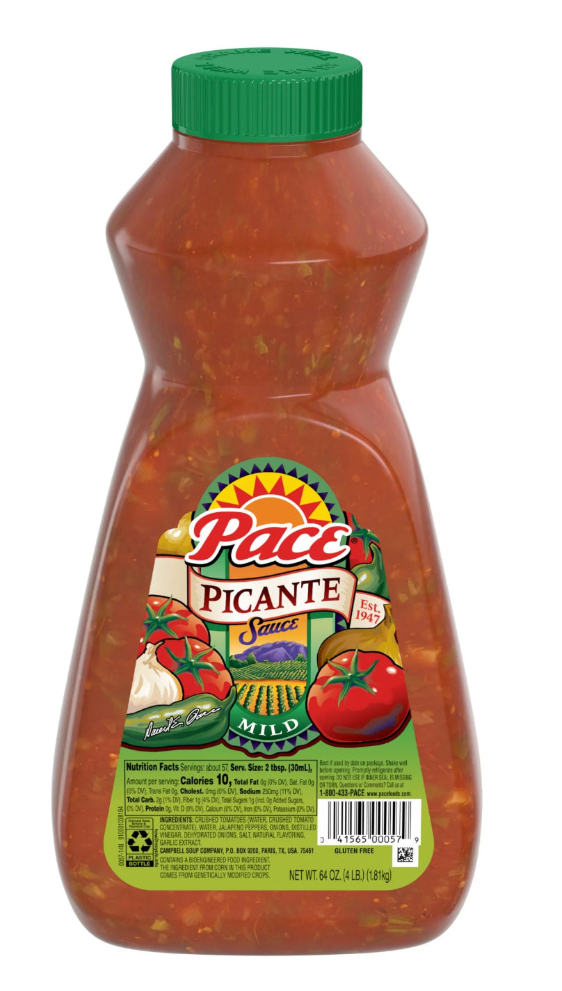 Pace Mild Picante Sauce, 64 oz Bottle (Pack of 2)