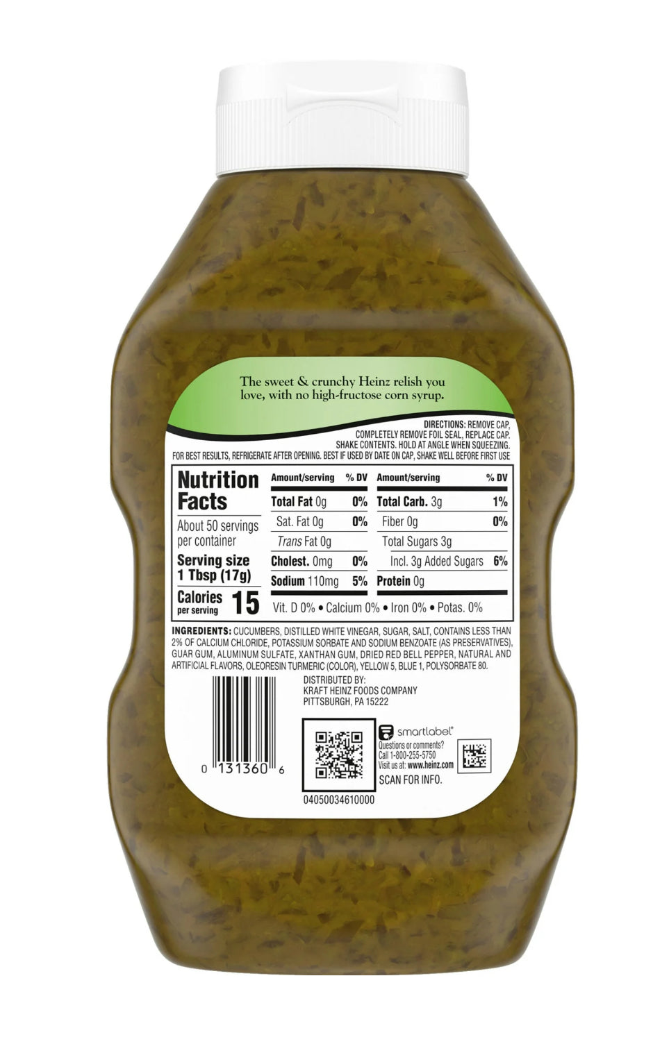 Heinz Sweet Relish, 26 fl oz Bottle (Pack of 4)