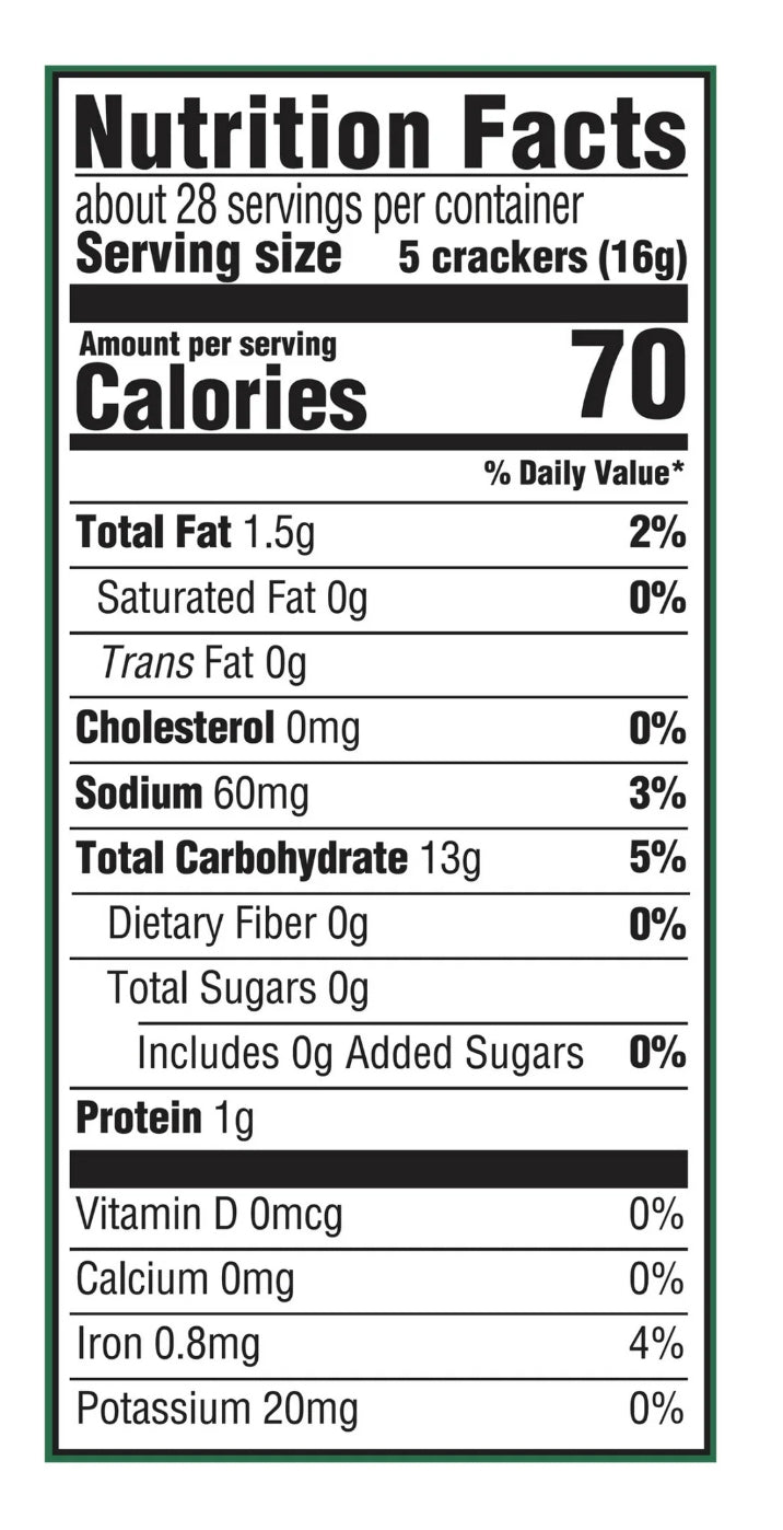 Premium Unsalted Tops Saltine Crackers, 16 oz (Pack of 4)