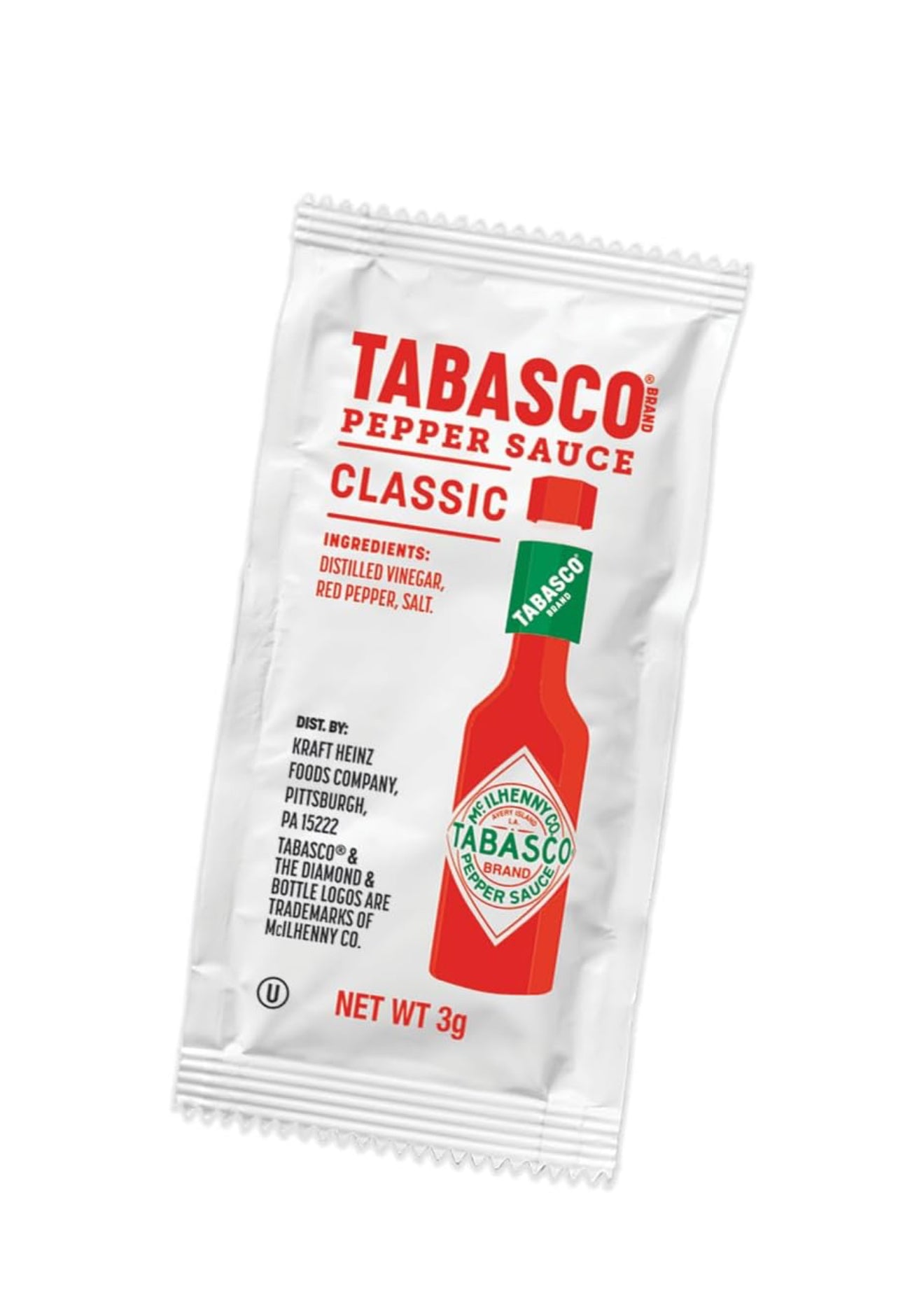 TABASCO Brand Original Red Pepper Sauce, Medium Hot Sauce, Single-Serve Hot Sauce Packets