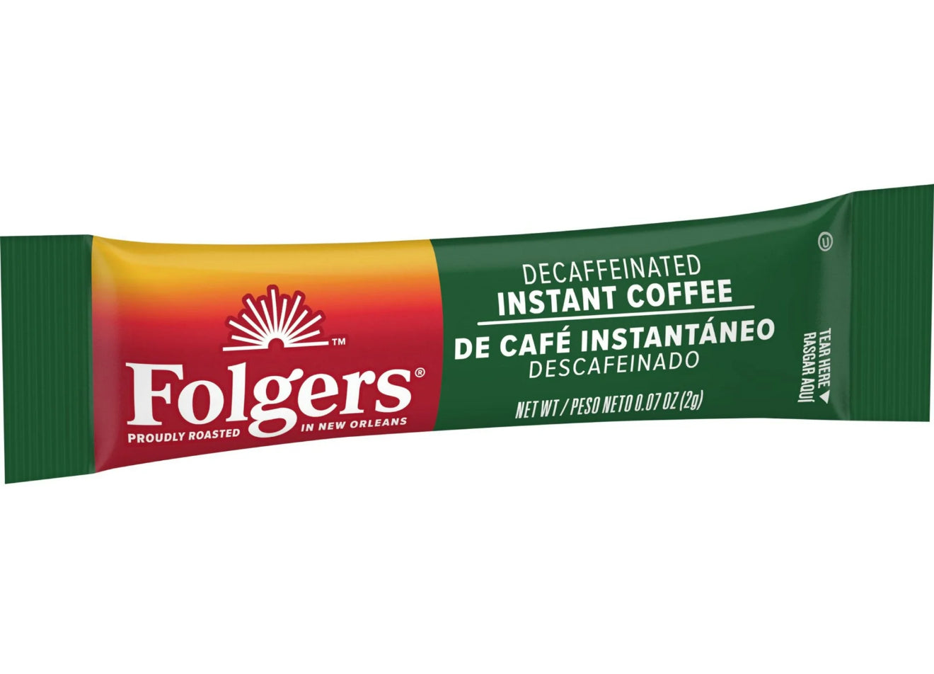 Folgers Classic Decaf Instant Coffee Crystals Packets, 6 Count (Pack of 4)