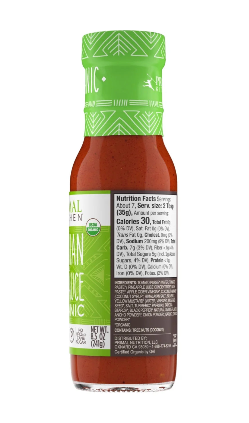 Primal Kitchen Organic Hawaiian Style BBQ Sauce, 8.5 oz (Pack of 2)