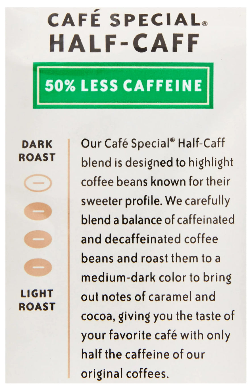 Community Coffee Café Special Half - Caff Medium-Dark Roast Ground 12 oz (Pack of 2)
