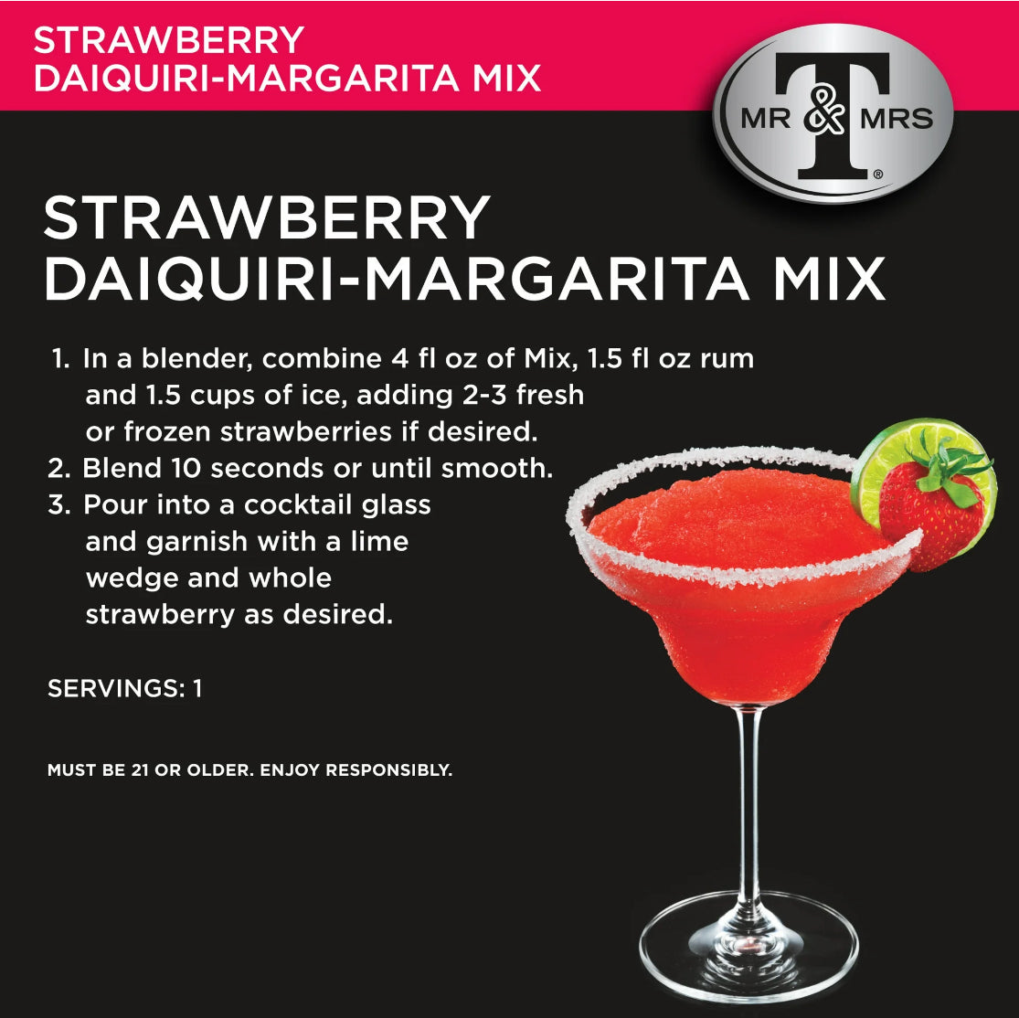 Mr & Mrs T Original and Strawberry Margarita Mix, 1 L each (2 Original and 2 Strawberry)
