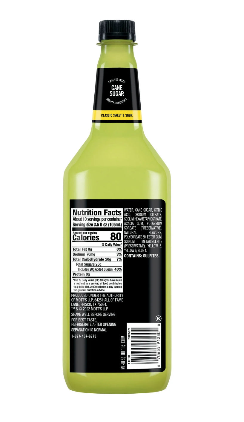 Mr & Mrs T Sweet & Sour Mix, 1 L (Pack of 3)