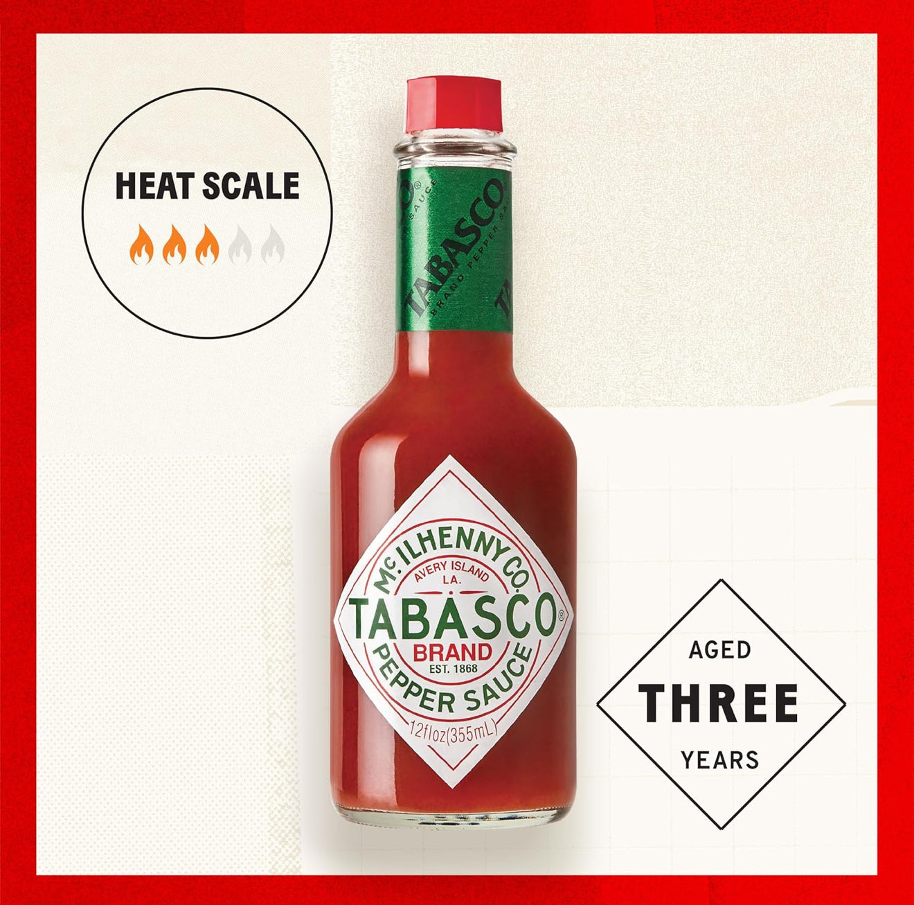 TABASCO Brand Original Red Pepper Sauce, Medium Hot Sauce, Single-Serve Hot Sauce Packets