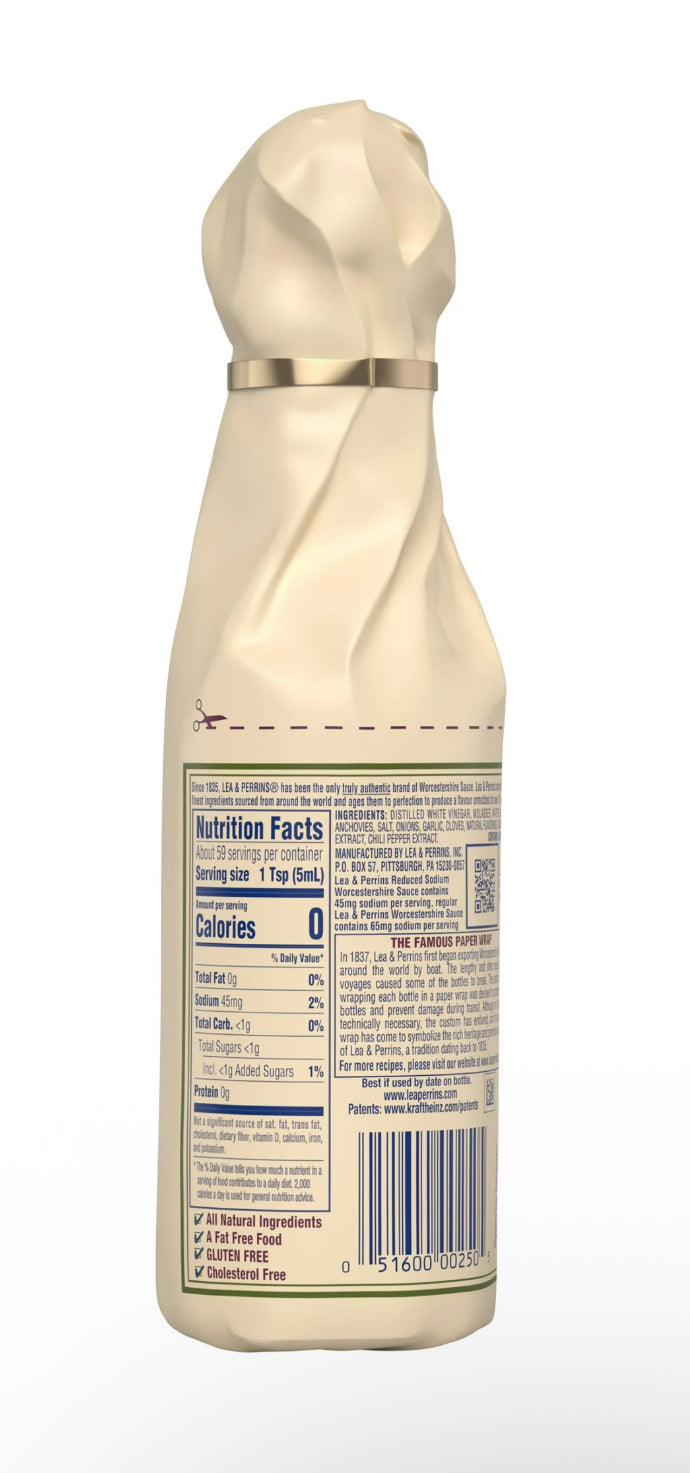 Lea & Perrins Reduced Sodium Worcestershire Sauce, 10 fl. oz. (Pack of 2)