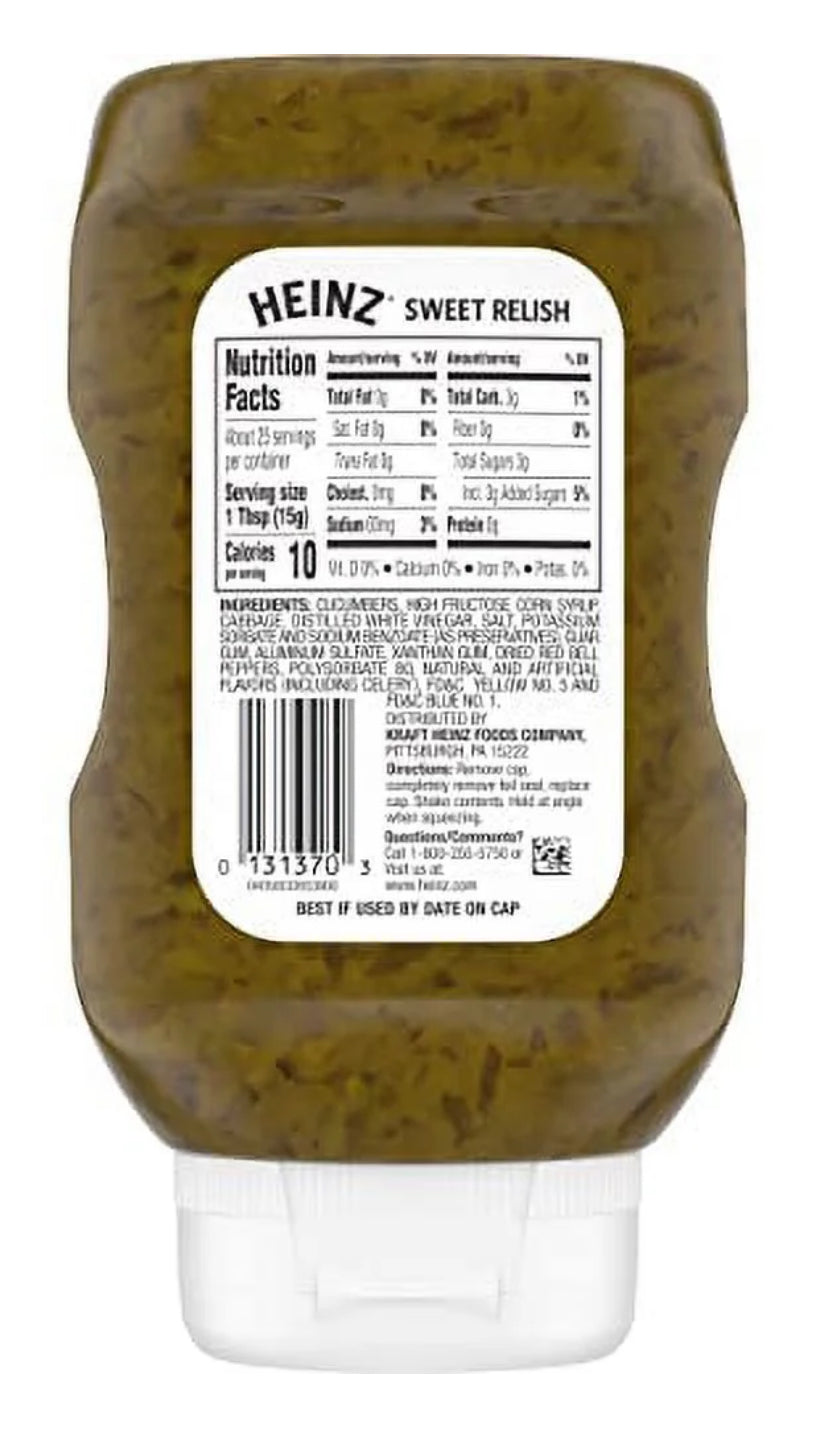Heinz Sweet Relish, 12.7oz (Pack of 4)