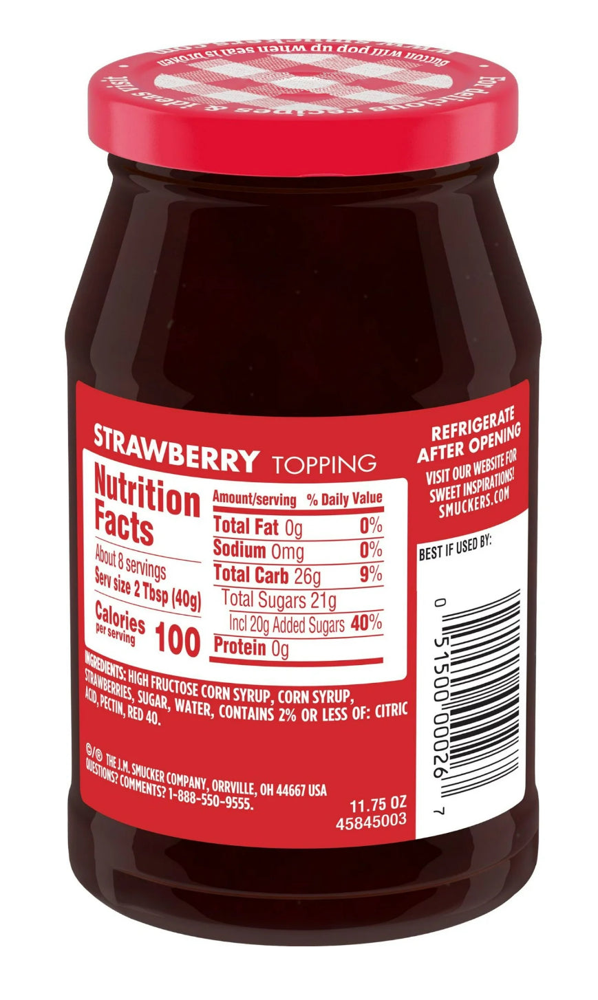 Smucker's Strawberry Topping, 11.75 Ounces (Pack of 4)