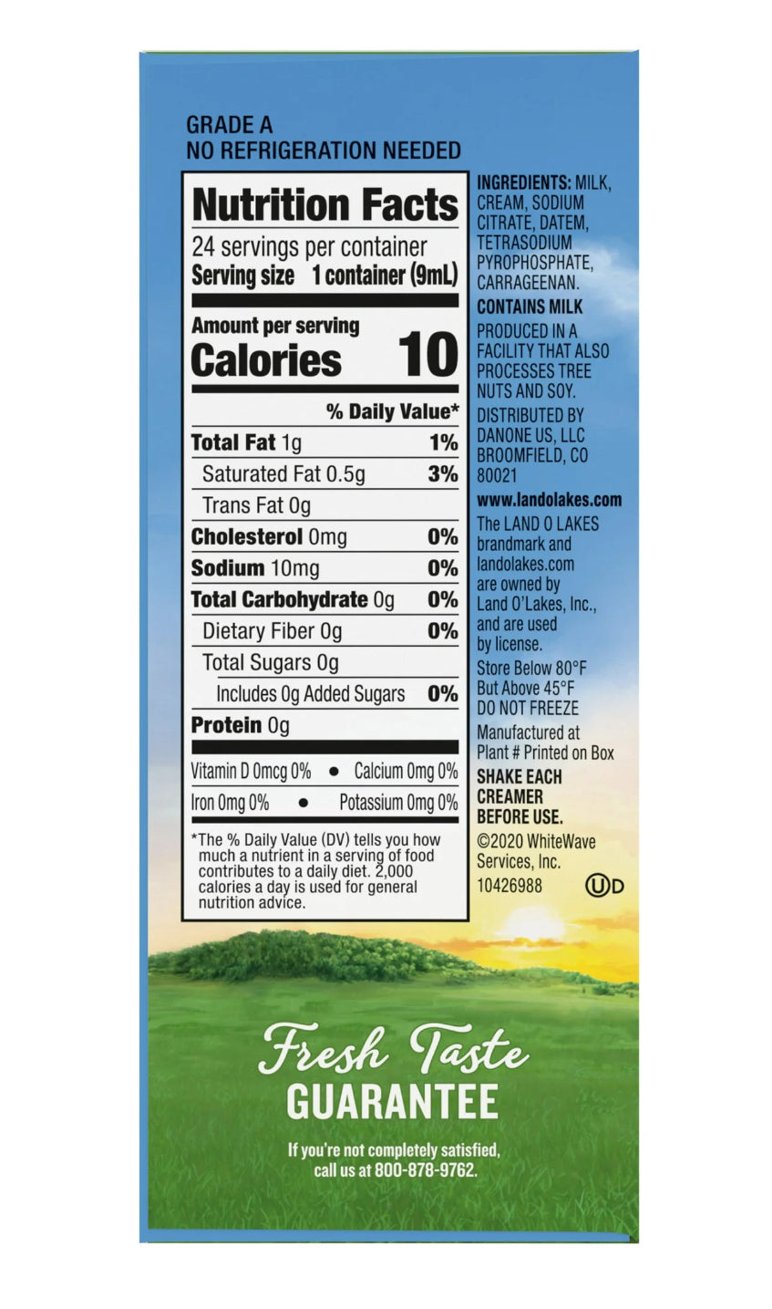 Land O Lakes Mini Moo’s Half And Half Creamer Singles, 24 Count (Pack of 4)
