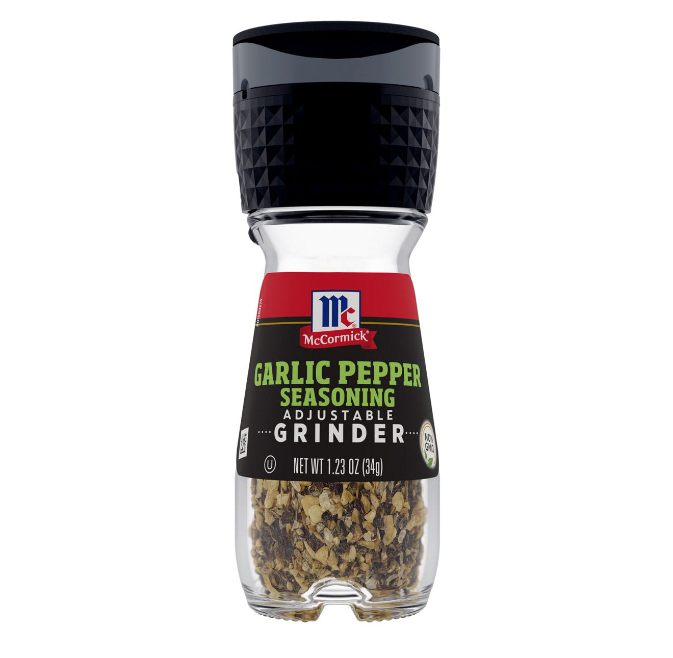 McCormick Garlic Pepper Seasoning Grinder, 1.23 oz (Pack of 4)
