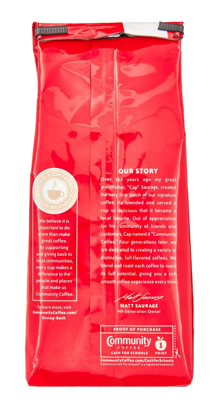 Community Coffee Café Special Half - Caff Medium-Dark Roast Ground 12 oz (Pack of 2)