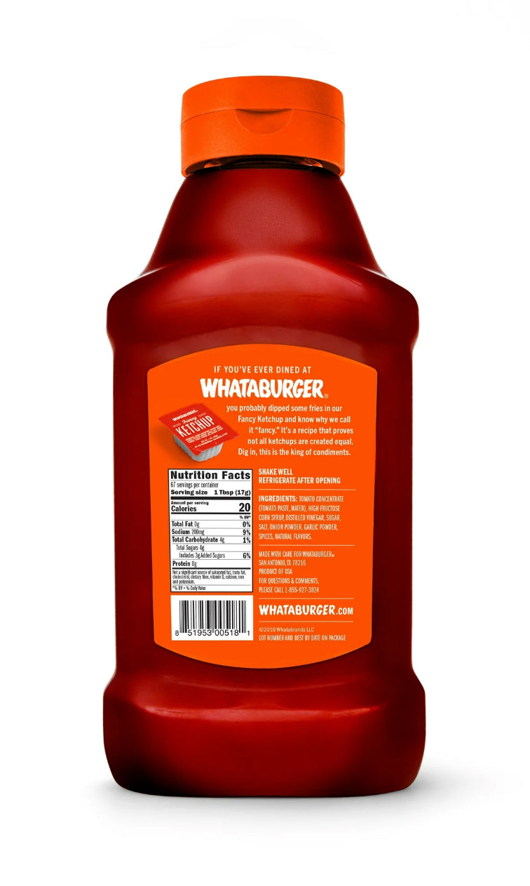 Whataburger Fancy Ketchup and Spicy Ketchup, 40oz (1 each)