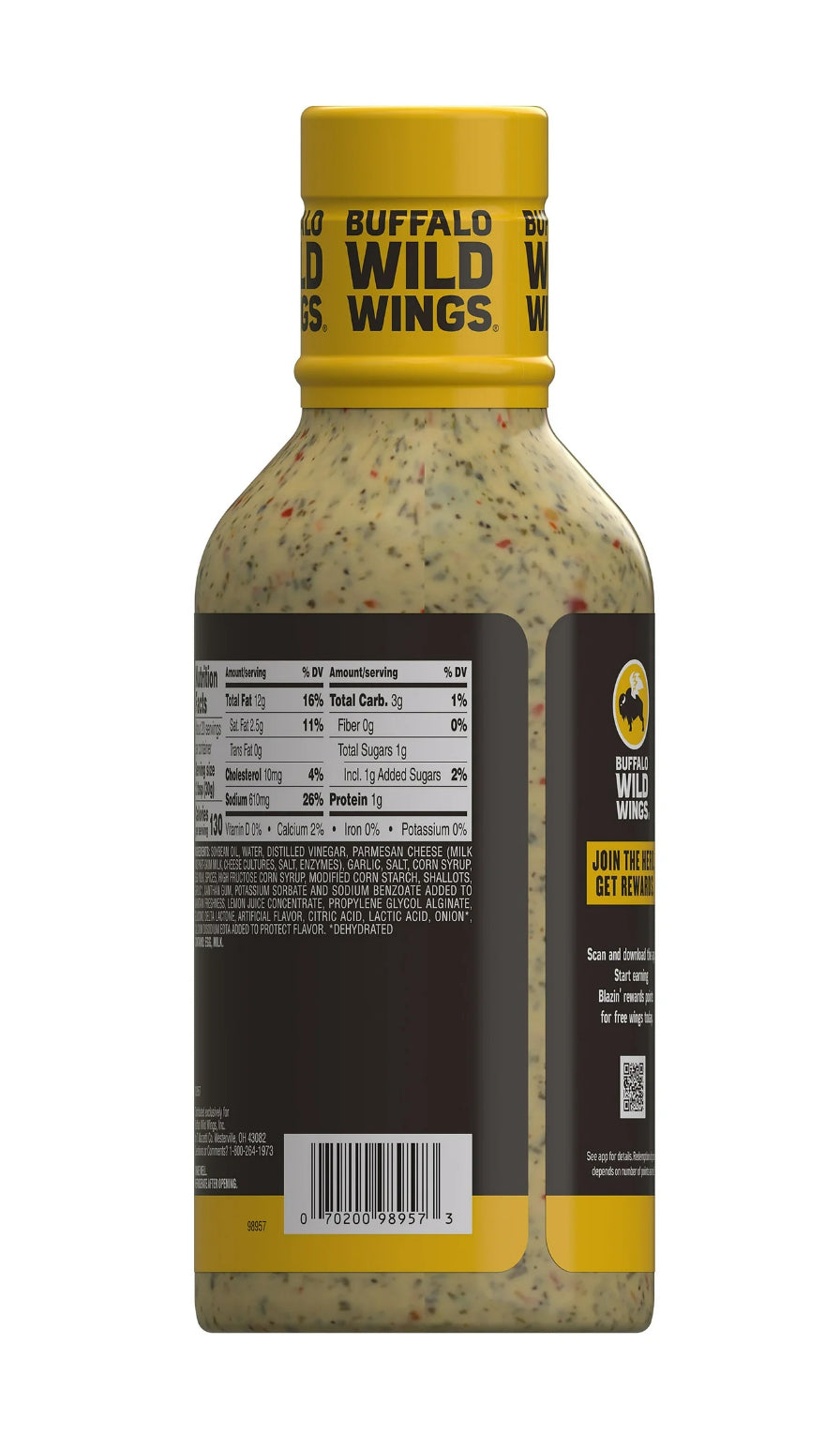Buffalo Wild Wings Parmesan Garlic Sauce, 20 fl. oz -Pack of 2