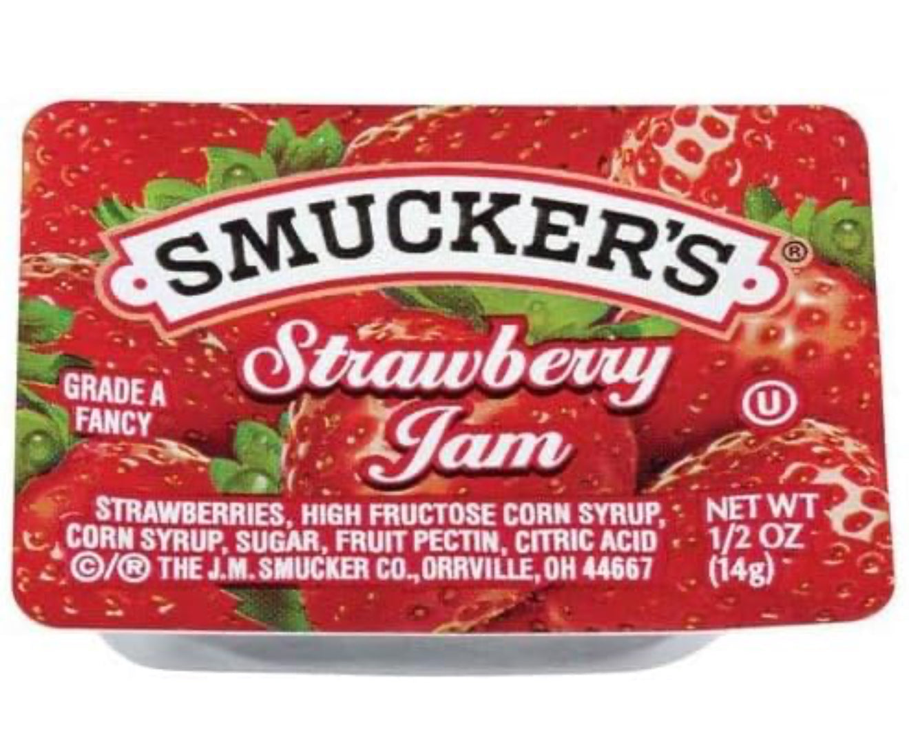 Smucker's Strawberry Jam, Mixed Fruit and Concord Grape Jelly Assortment, (0.5 Ounce) 200 Count