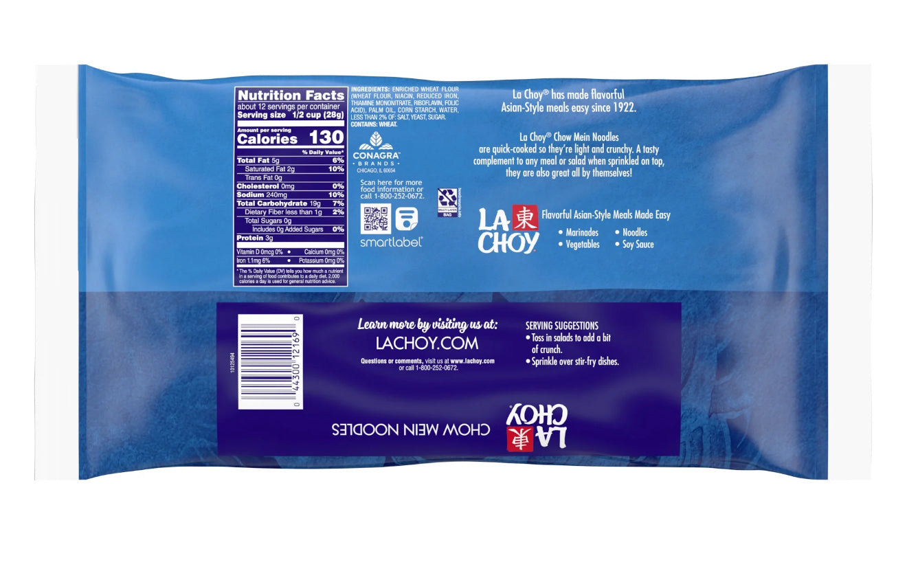 La Choy Chow Mein Noodles, 12oz (Pack of 2)