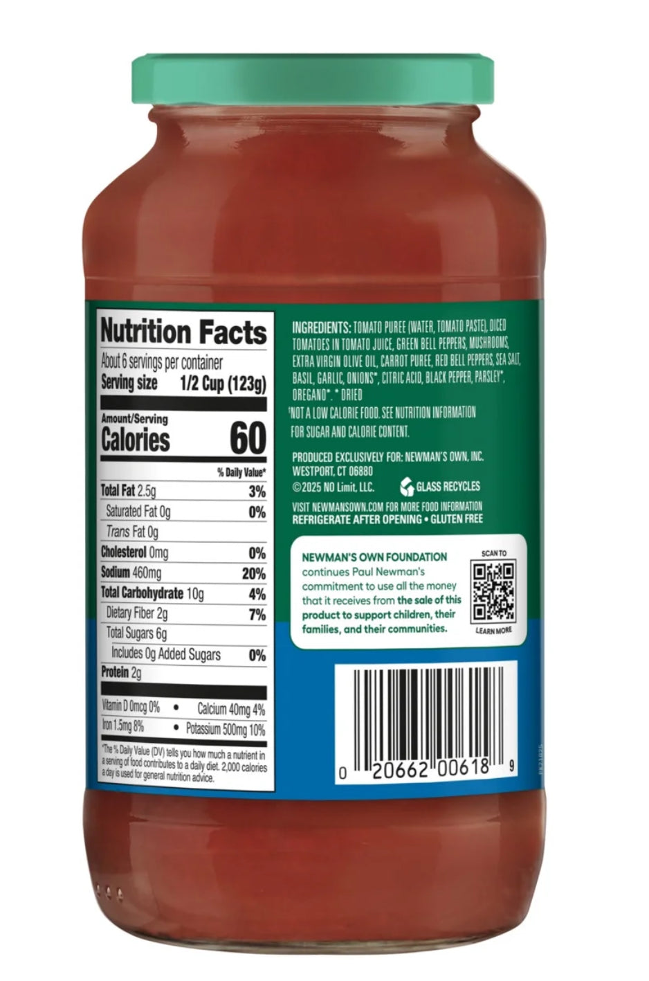 Newman's Own Sockarooni Pasta Sauce, 24 oz Jar (Pack of 2)