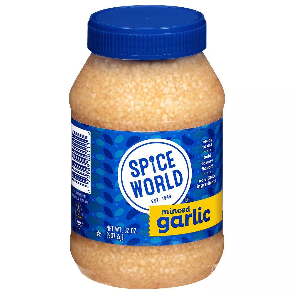 Spice World Minced Garlic, 32 oz (Pack of 2)