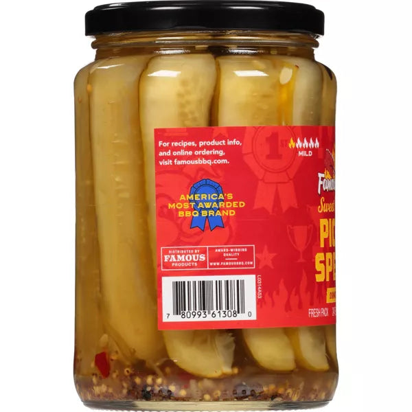 Famous Daves Signature Spicy Pickle Spears, 24 oz (Pack of 2)