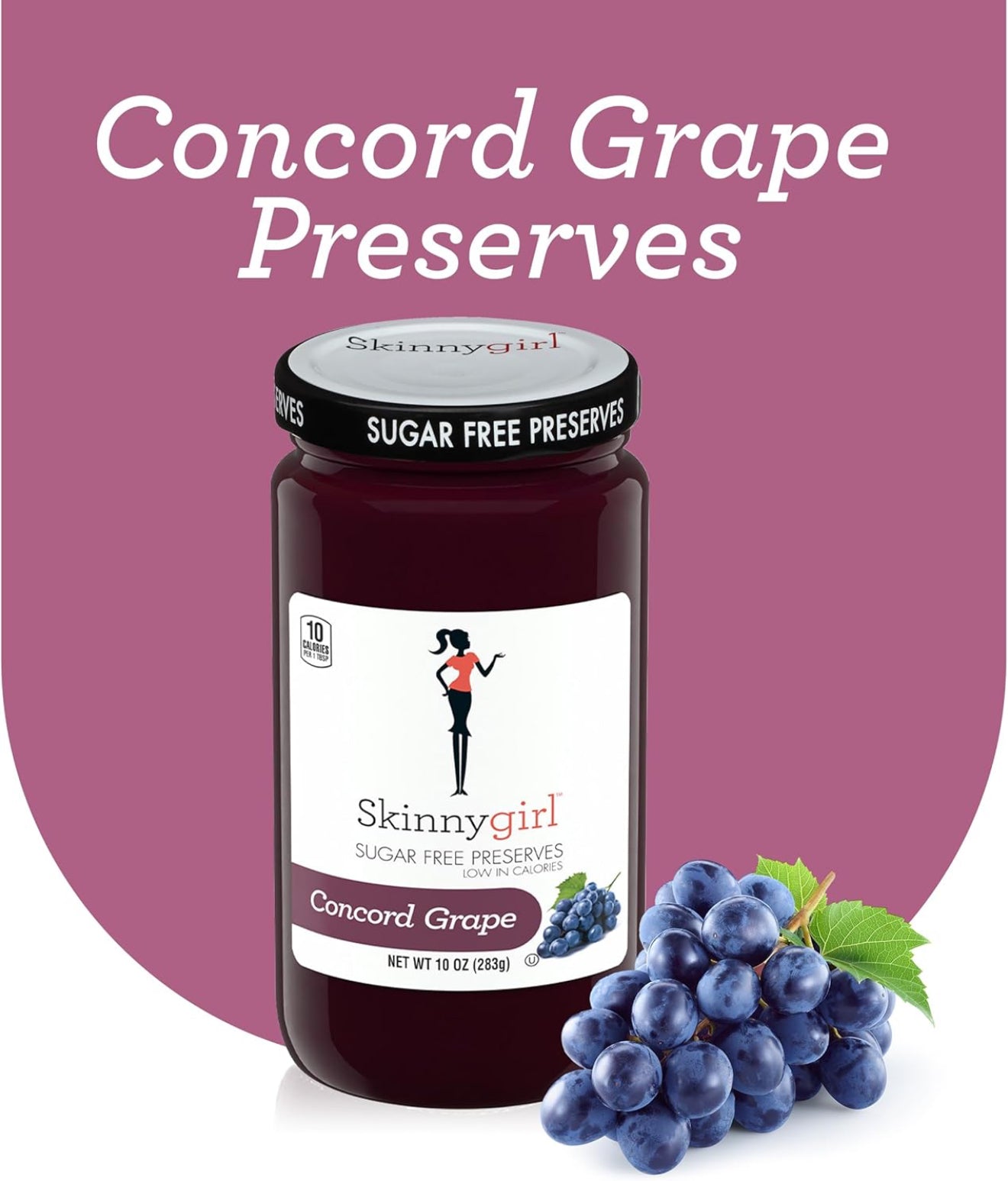 Skinnygirl Sugar Free Blackberry Preserves, 10 oz (Pack of 2)
