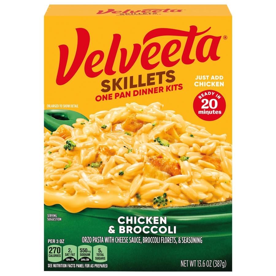Velveeta Skillets Chicken & Broccoli Dinner Kit – 13.6 oz, Pack of 4