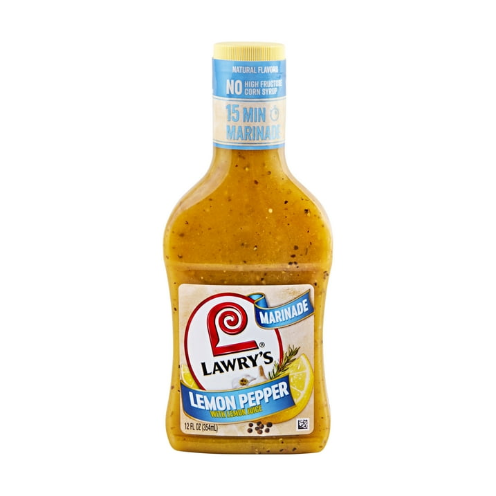 Lawry's Lemon Pepper With Lemon Marinade, 12 fl oz Bottle (Pack of 2)
