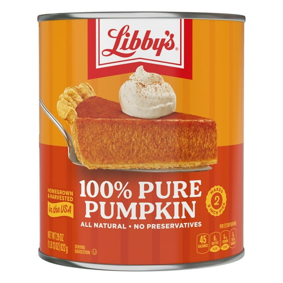 Libby's 100% Pure Canned Pumpkin All Natural No Preservatives, 29 oz (Pack of 2)