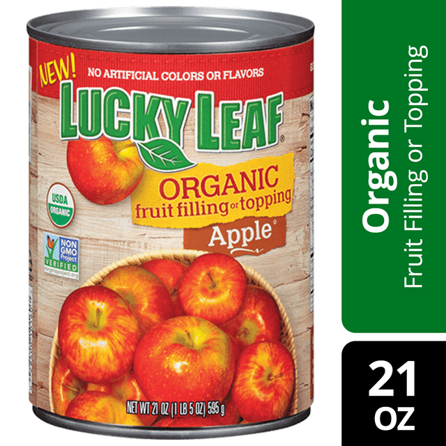 Lucky Leaf Organic Fruit Filling Apple, 21.0 OZ, Pack of 2
