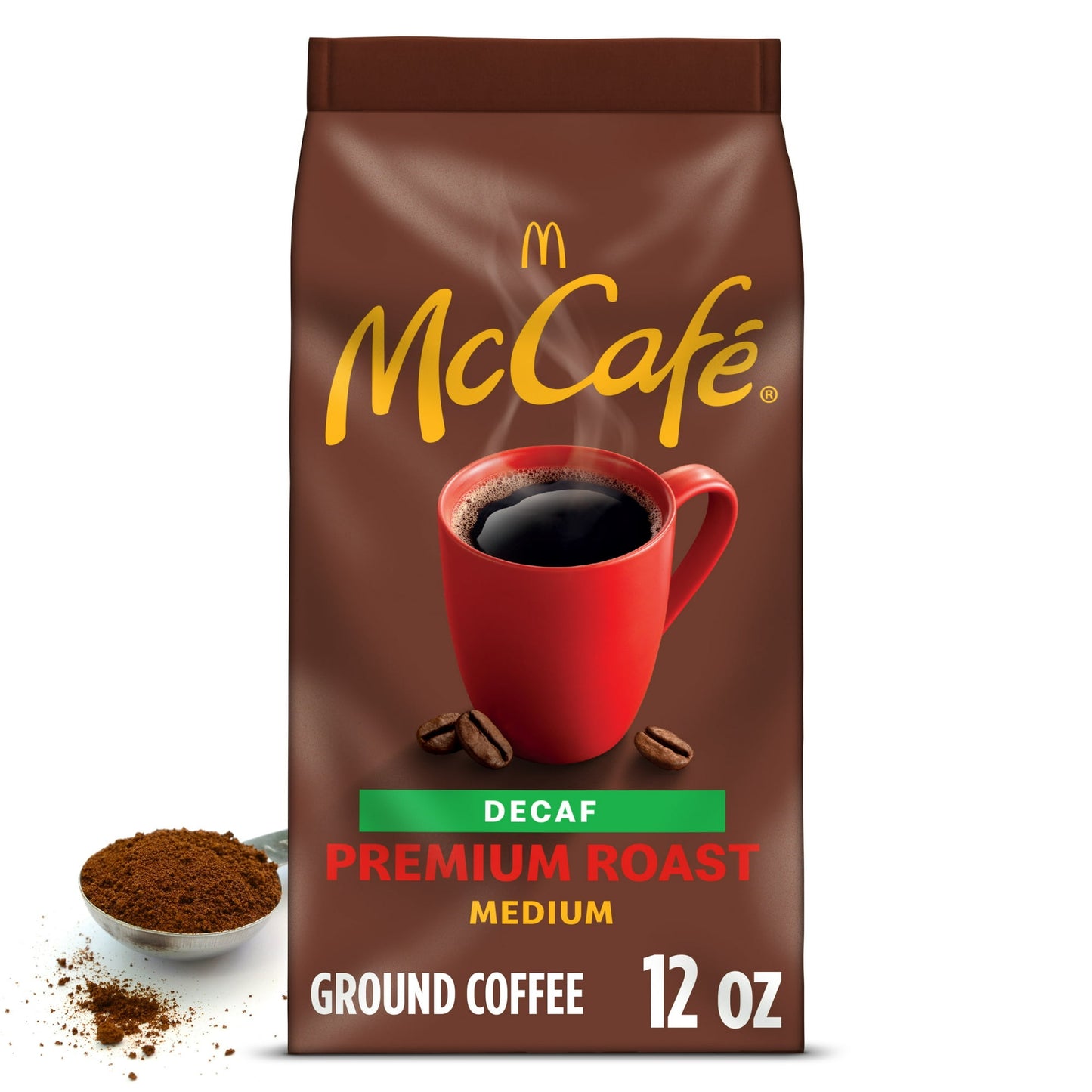 McCafe Premium Roast Decaf, Medium Roast, Ground Coffee, 12 oz, Pack of 2