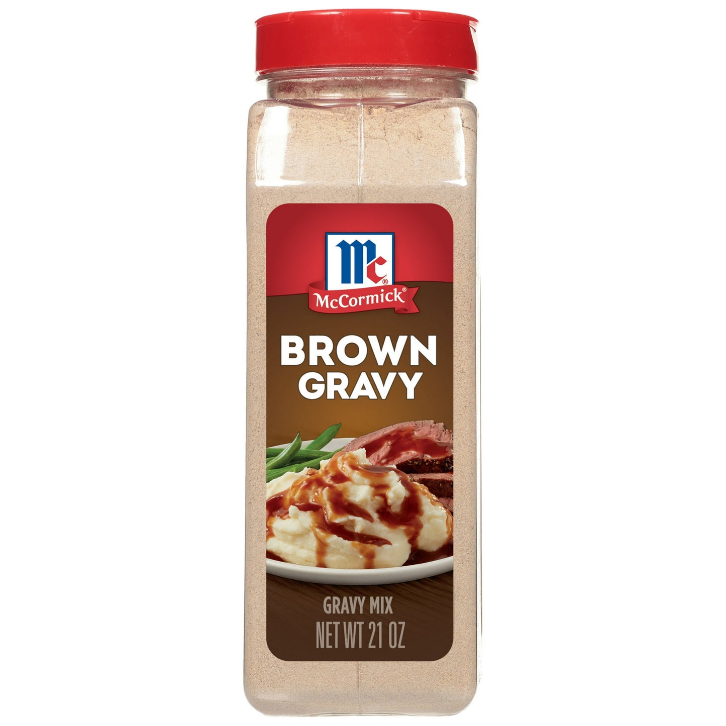 McCormick No Artificial Flavors Brown Gravy Seasoning Mix Bottle, 21 oz Bottle (Pack of 4)