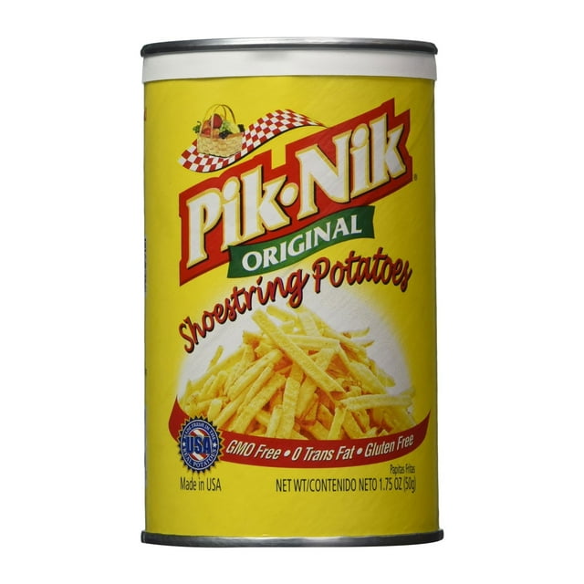 Pik-Nik Original Shoestring Potato Sticks, 1.75 oz Canister (Pack of 4)