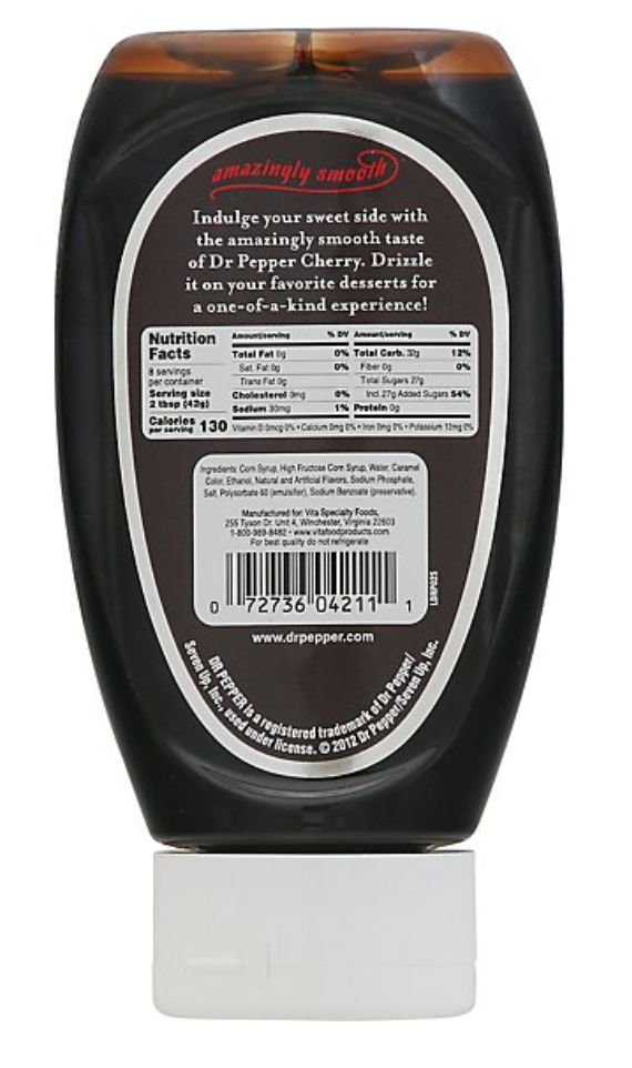 Dr. Pepper Cherry Dessert Topper, 12oz