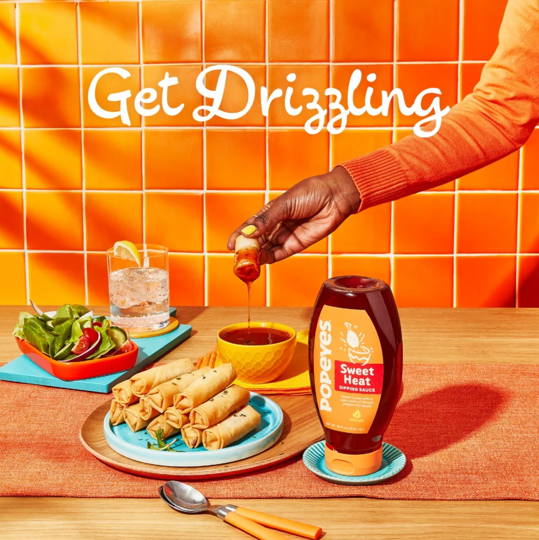 Popeyes Louisiana Kitchen Sweet Heat Dipping Sauce, 18 oz Bottle (Pack of 2)
