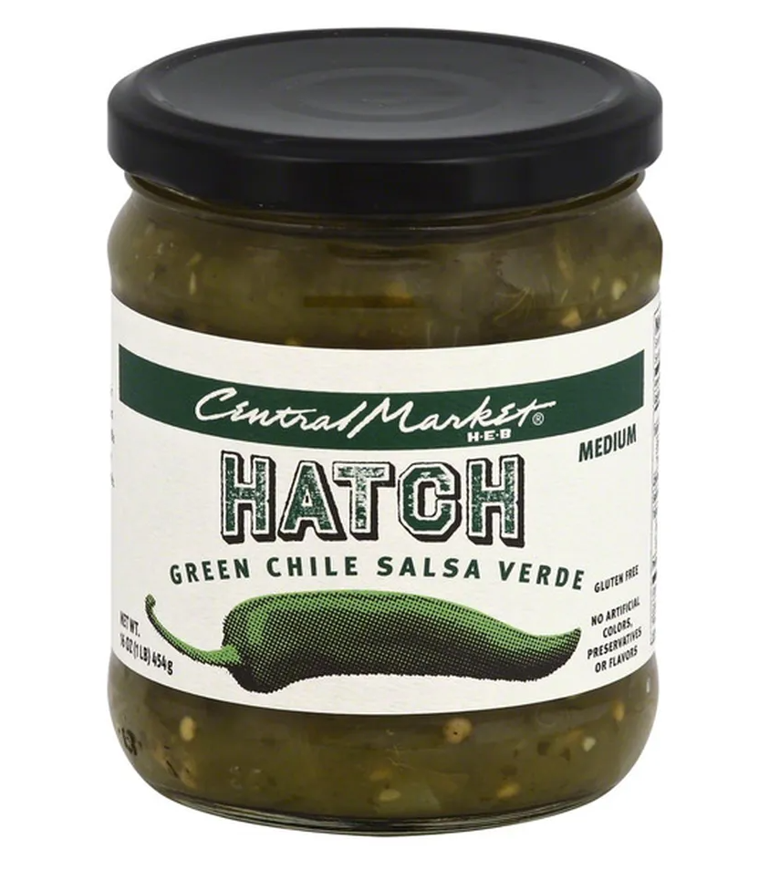Central Market Hatch Green Chile Roja Medium Salsa, 16 oz (Pack of 4)