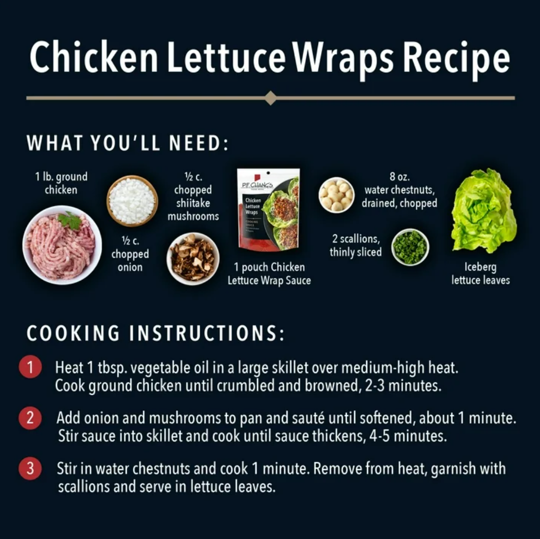 P.F. Chang's Home Menu Chicken Lettuce Wrap Cooking Sauce and Marinade, 8 oz (Pack of 4)