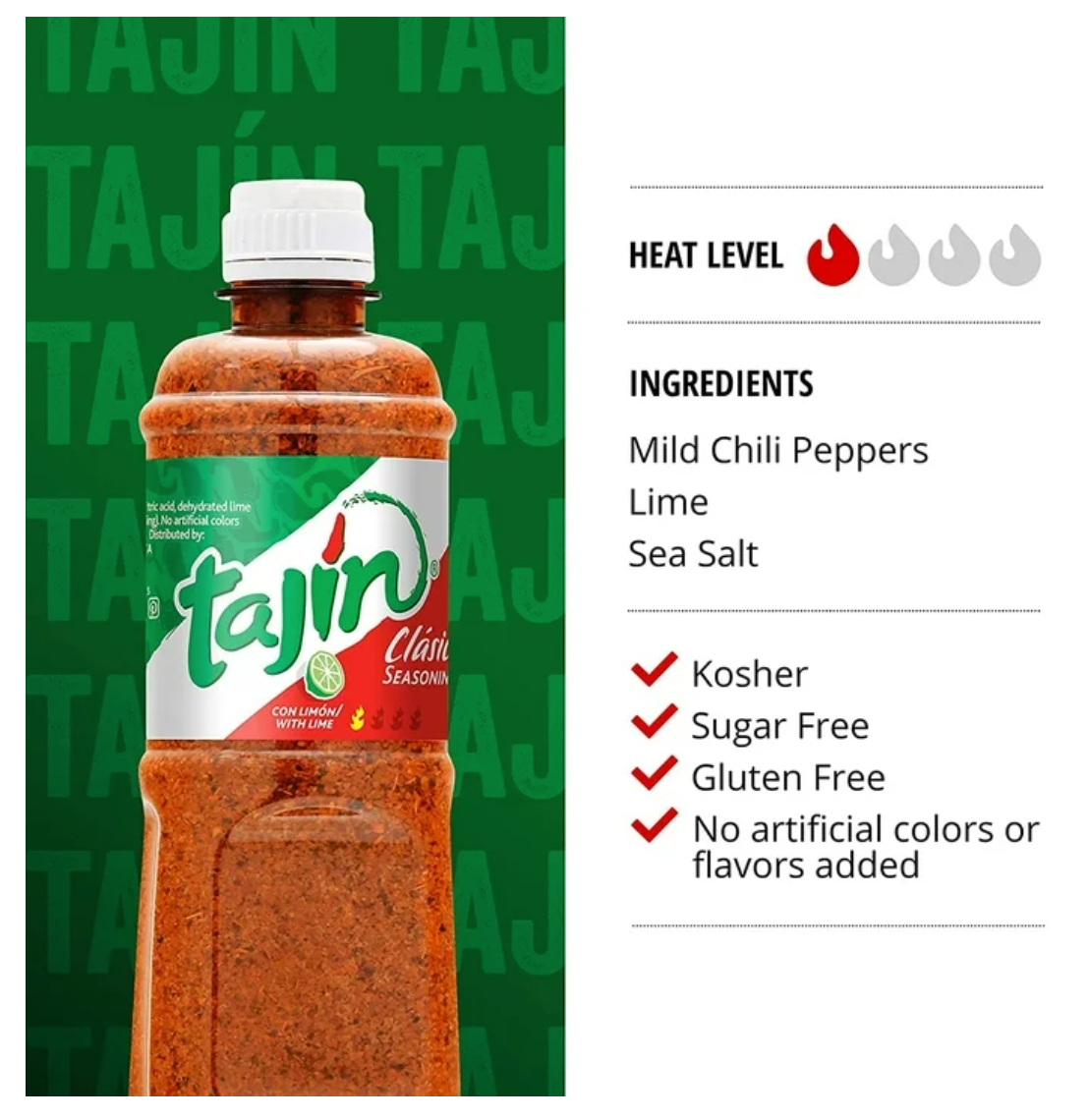 Tajin Classic Seasoning, 32oz (Pack of 2) (Restaurant/Bulk Size)