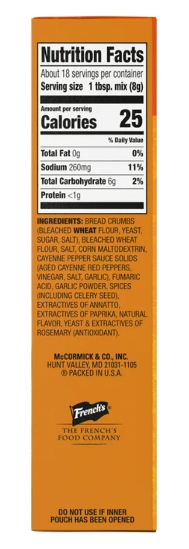 Frank's RedHot Buffalo Seasoned Coatings Mix, 6 oz Pouch (Pack of 4)
