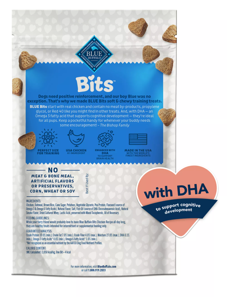 Blue Buffalo® Bits Soft & Chewy All Life Stages Dog Training Treats - Chicken, 11 oz (Pack of 2)
