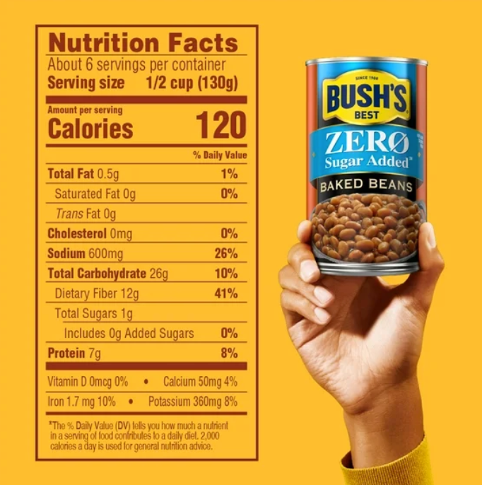 Bush's Best Bush's Baked Beans Zero Sugar Added 27.5 oz (Pack of 3)