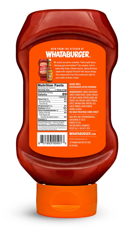 Whataburger Original Mustard and Whataburger Spicy Ketchup Duo Pack