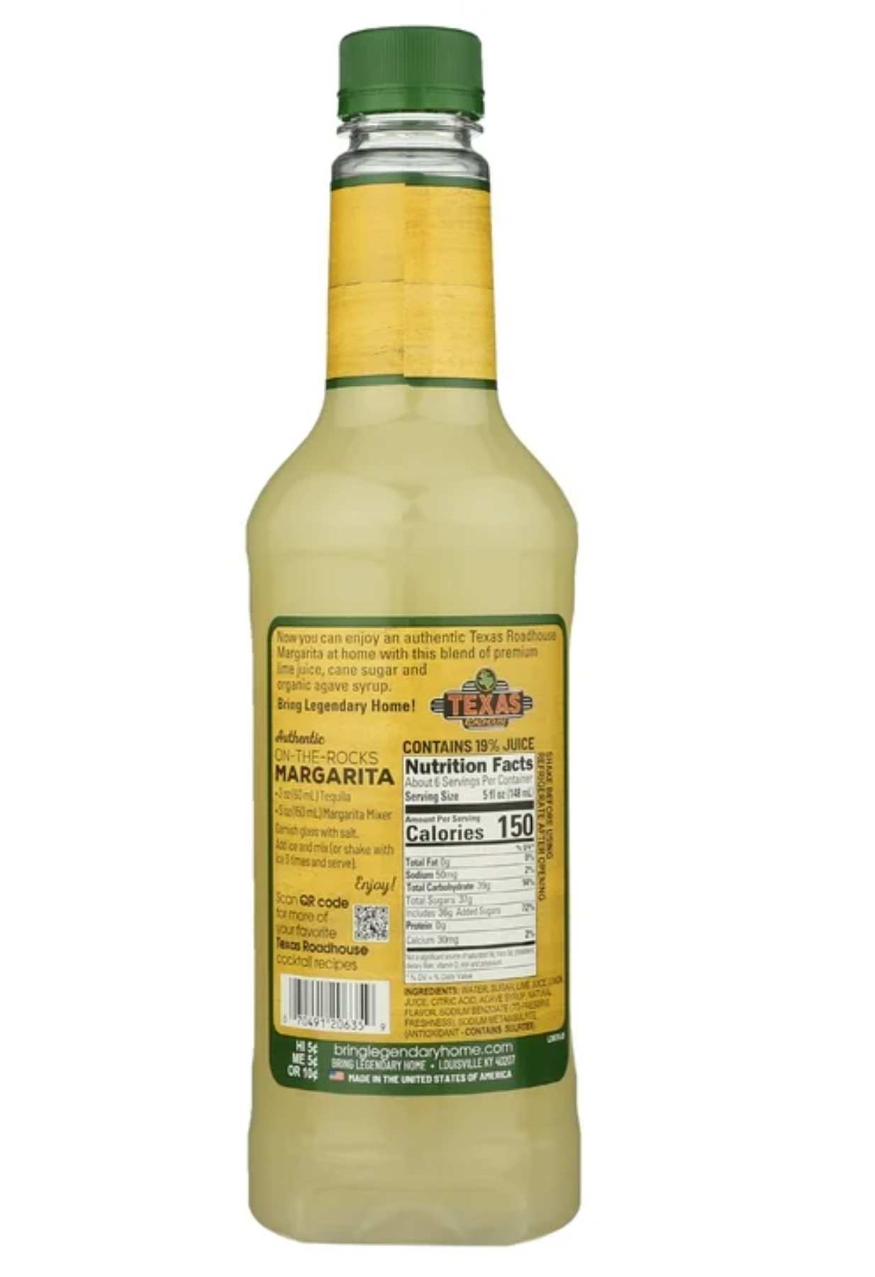 Texas Roadhouse Margarita Mix, 33.8 fl oz (Pack of 2)
