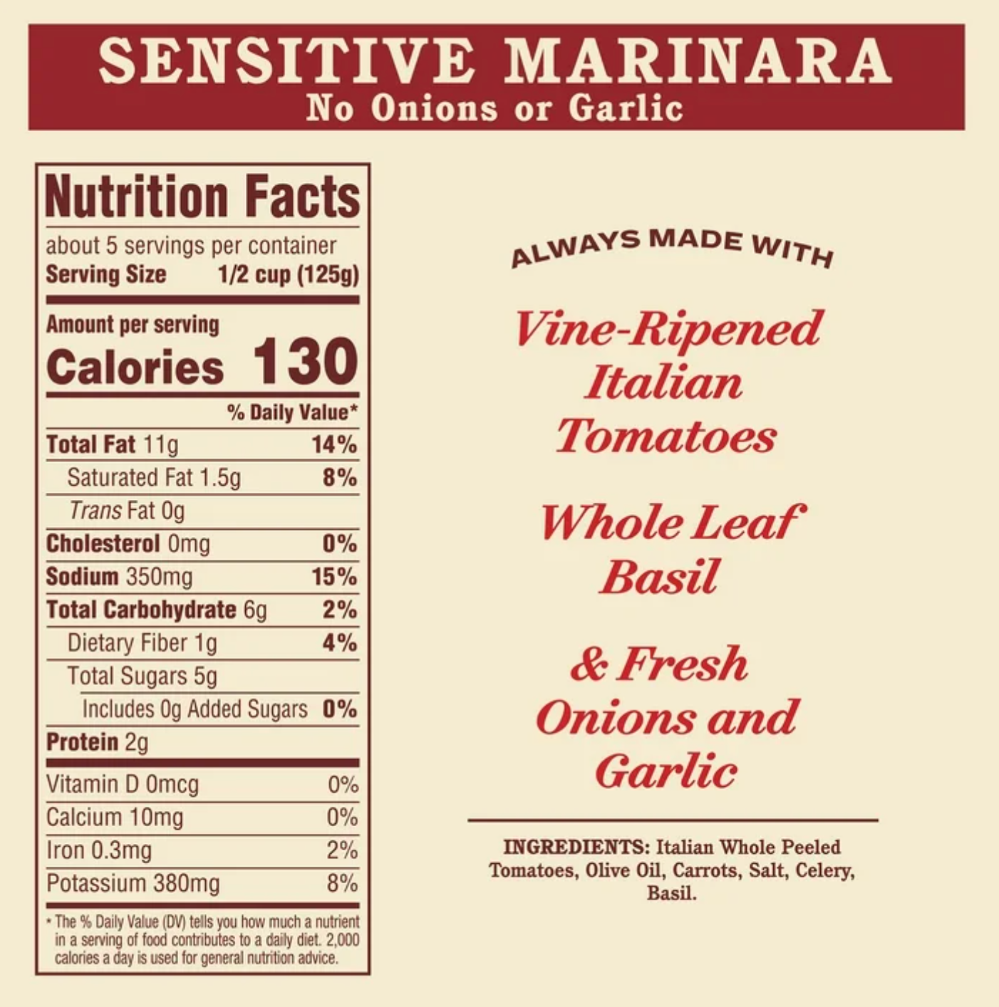 Rao's Homemade All Natural Marinara Sauce Sensitive Formula, 24oz. (Pack of 2)