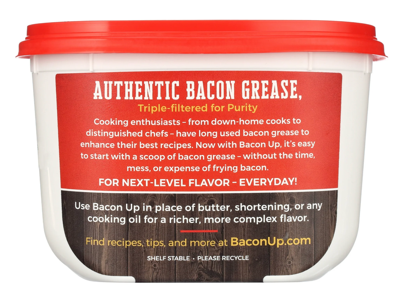 Bacon Up Bacon Grease, 14 oz (Pack of 4)