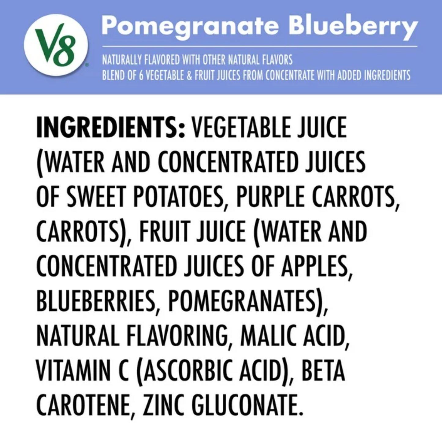 V8 Pomegranate Blueberry 100% Fruit and Vegetable Juice, 46 fl oz Bottle (Pack of 2)