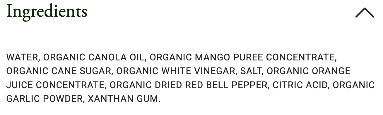 Briannas Organic Vinaigrette Dressing Mango 10 fl oz (Pack of 2)