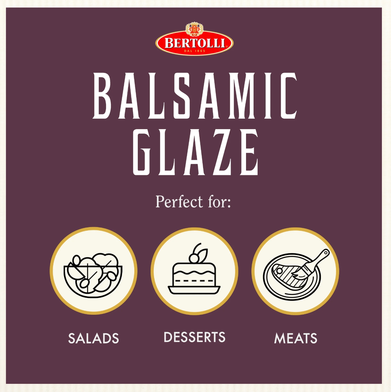 Bertolli Balsamic Glaze Vinegar, 6.8 fl oz (Pack of 2)